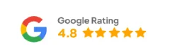 Google Rating 4.8 out of 5 stars badge
